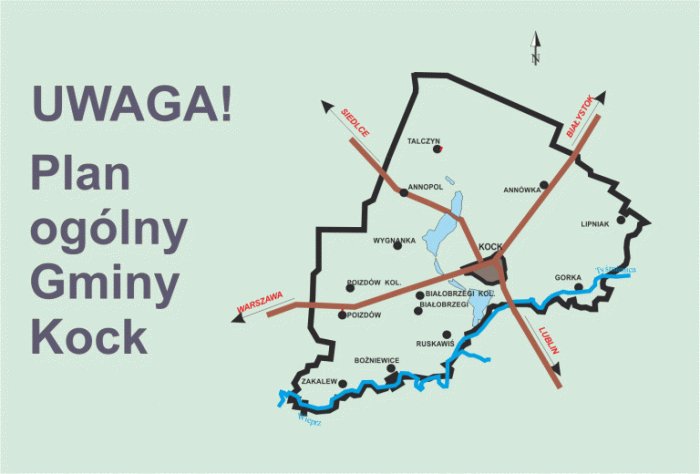 Obwieszczenie o możliwości składania wniosków do projektu Planu Ogólnego Gminy Kock w terminie do 12 lipca 2024 r.