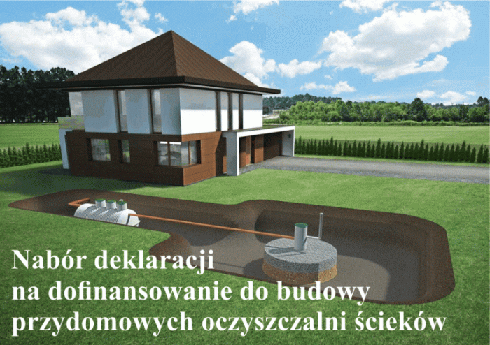 Nabór deklaracji na dofinansowanie do budowy przydomowych oczyszczalni ścieków