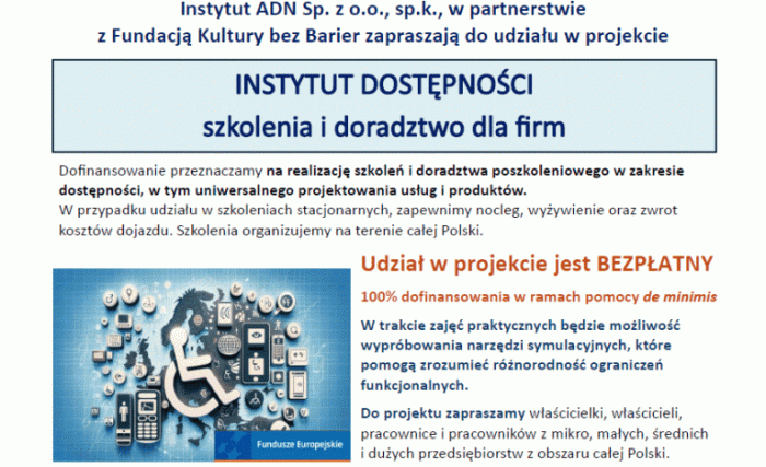 Instytut Dostępności – szkolenia dla firm